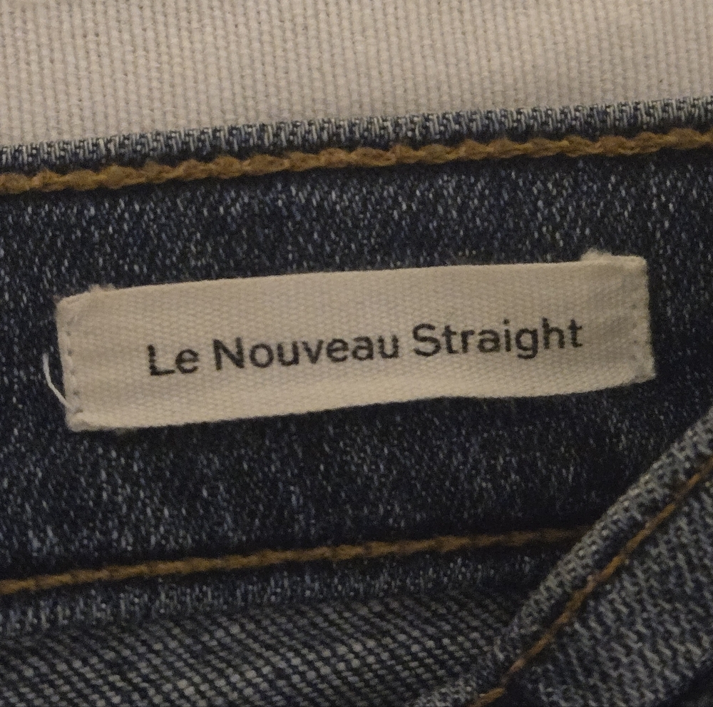Frame Denim Le Nouveau Straight Jeans Sheffield Color Blue Size 24 - Picture 11 of 14